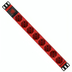 WP WPN-PDU-G01-08 R unità di distribuzione dell'energia (PDU) 8 presa(e) AC 1U Rosso