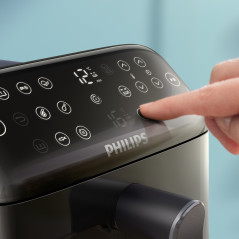 Philips Serie 4000 Airfryer doppio cestello Verticale, Friggitrice ad aria da 10L, 13 metodi di cottura, Rivestimento ceramica