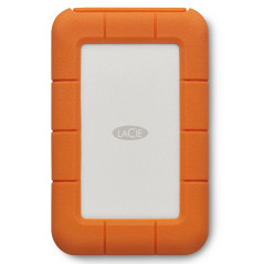 LaCie Rugged Secure disco rigido esterno 2 TB 2.5" USB tipo-C 3.2 Gen 1 (3.1 Gen 1) Arancione, Bianco
