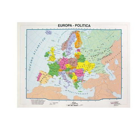 CWR 09344 mappa geografica da parete Tutta Europa