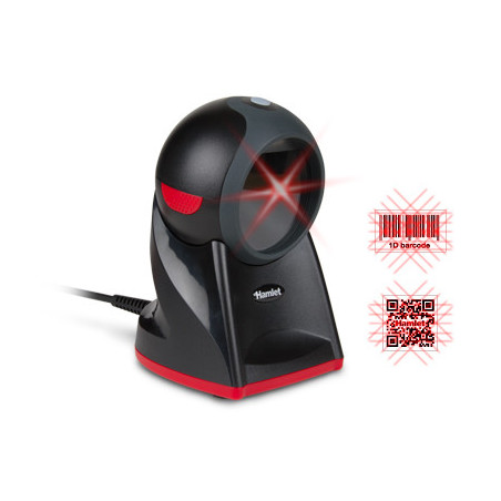 Hamlet HBCS-2D360 lettore di codici a barre Lettore di codici a barre fisso 1D/2D CMOS Nero