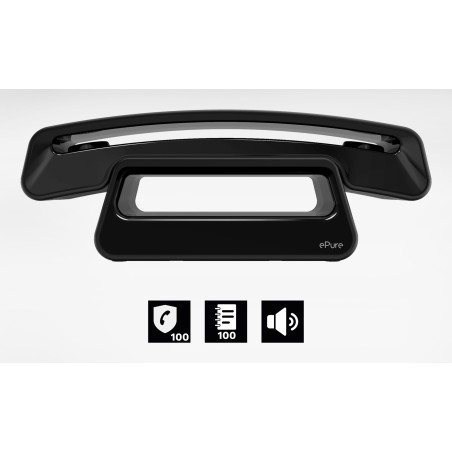 Alcatel ePureNo3 Iconic Telefono DECT Identificatore di chiamata Nero