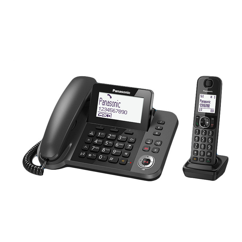 Panasonic KX-TGF320EXM - Telefono cordless con segreteria telefonica, nero