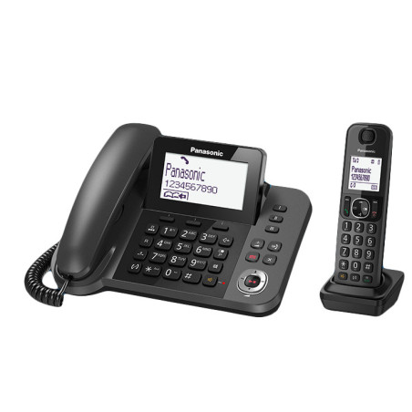 Panasonic KX-TGF320EXM - Telefono cordless con segreteria telefonica, nero