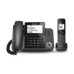 Panasonic KX-TGF320EXM - Telefono cordless con segreteria telefonica, nero
