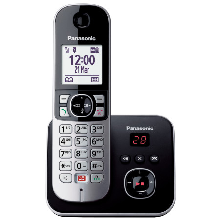 Panasonic Telefono cordless digitale con segreteria telefonica KX-TG6861