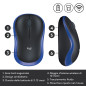 Logitech M185 mouse wireless (blu) Logitech M185 mouse wireless (blu)