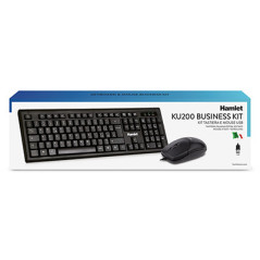 Hamlet KU200 tastiera Mouse incluso Casa USB Italiano Nero