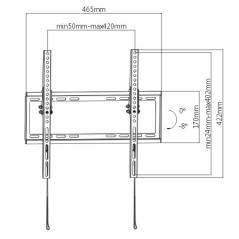 Link Accessori LKBR03 Supporto TV a parete 139,7 cm (55") Nero