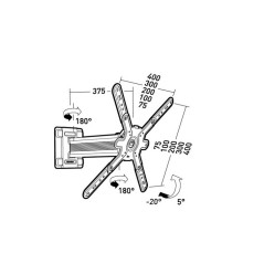 Erard CLIFF 400TW90 127 cm (50") Nero, Grigio