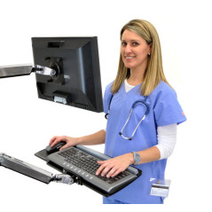 Ergotron LX Wall Mount Keyboard Arm Argento