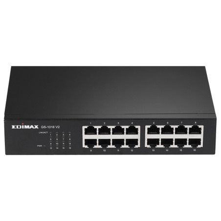 Edimax GS-1016 V2 switch di rete Gestito Gigabit Ethernet (10/100/1000) Nero
