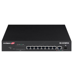 Edimax Switch GS-5210PLG Gestito Gigabit Ethernet (10 100 1000) Supporto Power over Ethernet (PoE) Nero