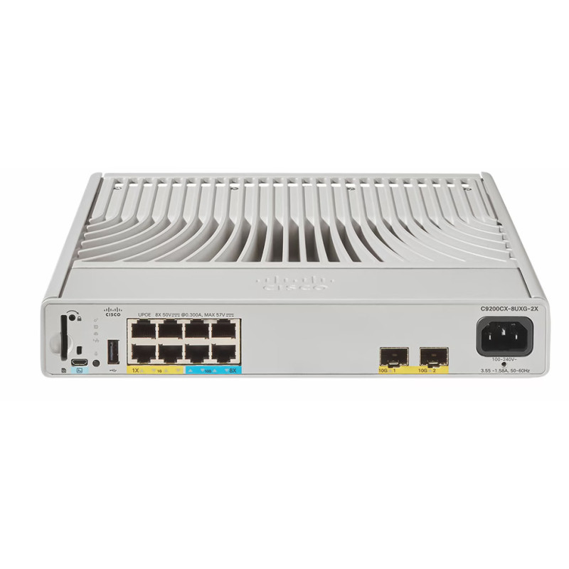 Cisco Catalyst C9200CX-8UXG-2X-A switch di rete Gestito L2/L3 Supporto Power over Ethernet (PoE) Grigio Cisco Catalyst C9200CX-8UXG-2X-A switch di rete Gestito L2/L3 Supporto Power over Ethernet (PoE) Grigio