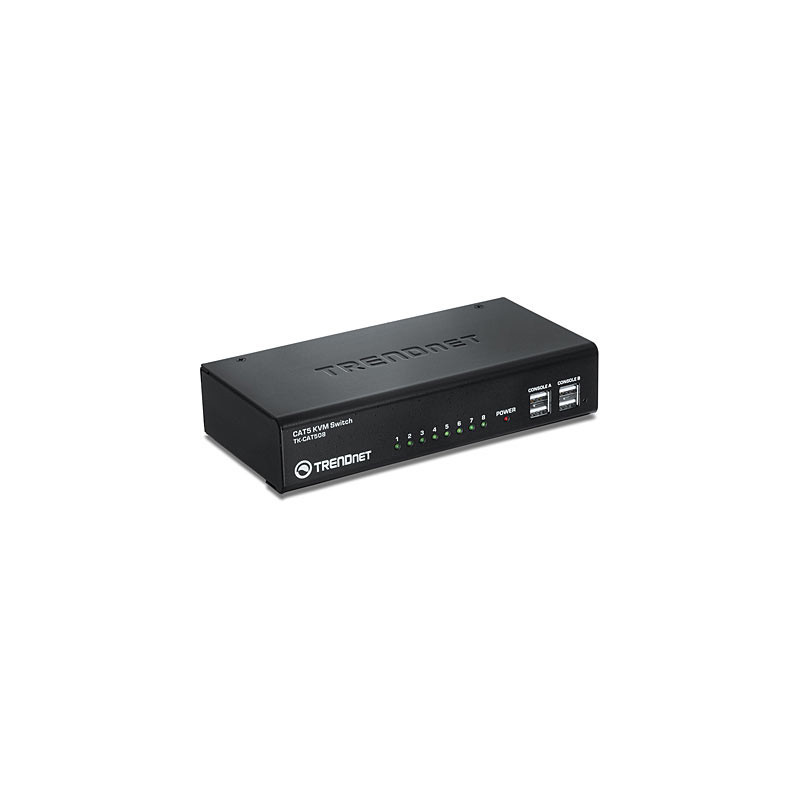 Trendnet TK-CAT508 switch per keyboard-video-mouse (kvm) Nero