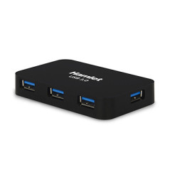 Hamlet Hub Usb 3.0 a 4 porte 5 Gbps con alimentatore