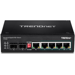 Trendnet TI-PG62 switch di rete Non gestito Gigabit Ethernet (10 100 1000) Supporto Power over Ethernet (PoE) Nero