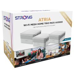Strong MESHTRIAX3000 sistema Wi-Fi Mesh Dual-band (2.4 GHz 5 GHz) Wi-Fi 6 (802.11ax) Bianco 3 Interno