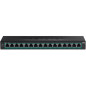 Trendnet TPE-TG160H switch di rete Non gestito Gigabit Ethernet (10/100/1000) Supporto Power over Ethernet (PoE) 1U Nero