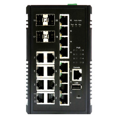 Edimax IGS-5416P switch di rete Gestito Gigabit Ethernet (10 100 1000) Supporto Power over Ethernet (PoE) Nero