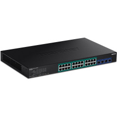 Trendnet TPE-30284 switch di rete Gestito L2 L4 Gigabit Ethernet (10 100 1000) Supporto Power over Ethernet (PoE) 1U Nero