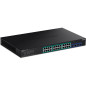 Trendnet TPE-30284 switch di rete Gestito L2/L4 Gigabit Ethernet (10/100/1000) Supporto Power over Ethernet (PoE) 1U Nero Trendnet TPE-30284 switch di rete Gestito L2/L4 Gigabit Ethernet (10/100/1000) Supporto Power over Ethernet (PoE) 1U Nero