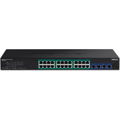 Trendnet TPE-30284 switch di rete Gestito L2 L4 Gigabit Ethernet (10 100 1000) Supporto Power over Ethernet (PoE) 1U Nero