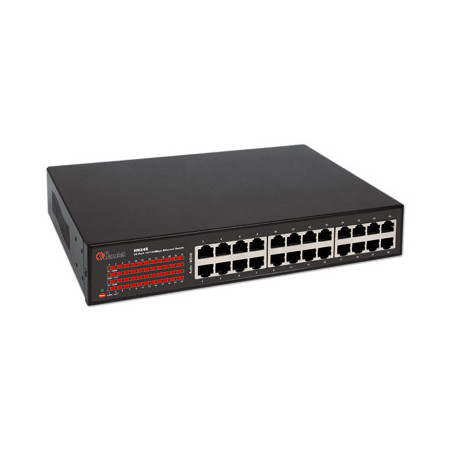 Hamlet Switch di rete a 24 porte sistema automatico per riconoscimento velocità 10/100 Mbps in metallo