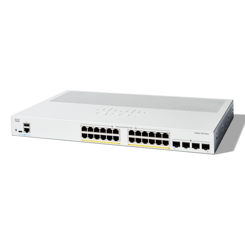 Cisco Catalyst 1200 Gestito L2 Gigabit Ethernet (10/100/1000) Supporto Power over Ethernet (PoE) 1U Bianco