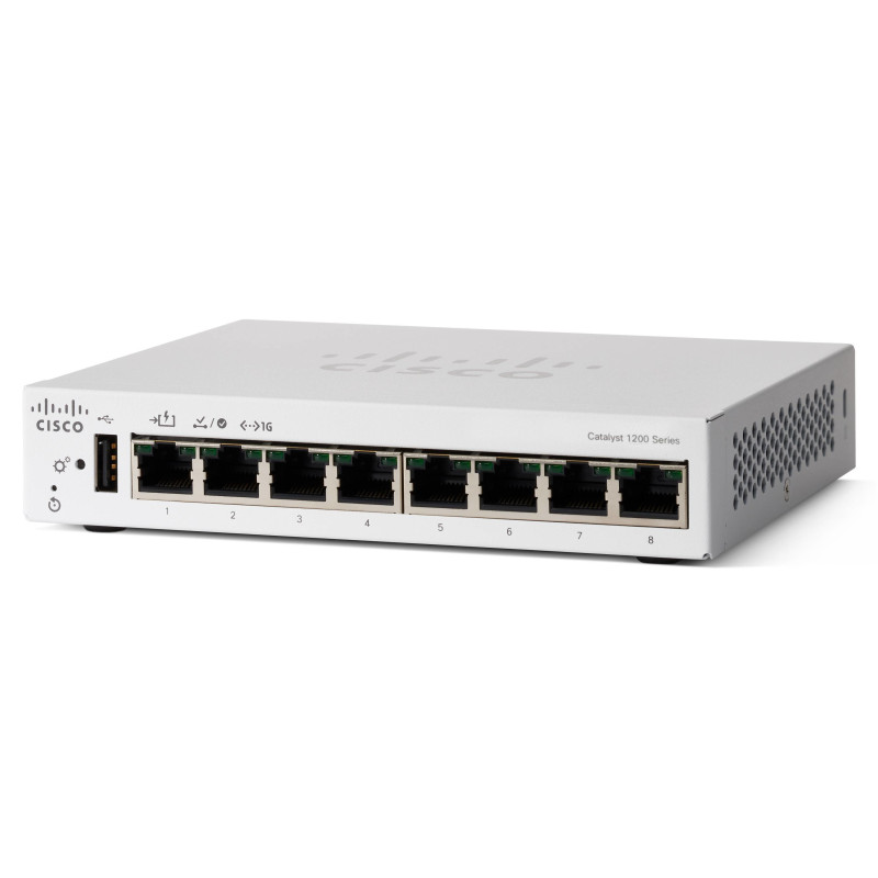 Cisco C1200-8T-D switch di rete Gestito L2/L3 Gigabit Ethernet (10/100/1000) Bianco