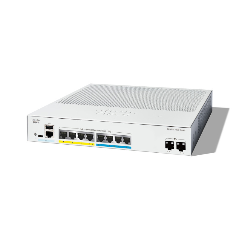 Cisco Catalyst C1300-8MGP-2X switch di rete Gestito L2/L3 Gigabit Ethernet (10/100/1000) Supporto Power over Ethernet (PoE) Cisco Catalyst C1300-8MGP-2X switch di rete Gestito L2/L3 Gigabit Ethernet (10/100/1000) Supporto Power over Ethernet (PoE)