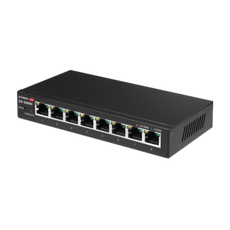 Edimax GS-5008E switch di rete Gestito Gigabit Ethernet (10/100/1000) Nero