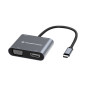 Conceptronic DONN16G Cablato USB 3.2 Gen 1 (3.1 Gen 1) Type-C Grigio Conceptronic DONN16G Cablato USB 3.2 Gen 1 (3.1 Gen 1) Type-C Grigio