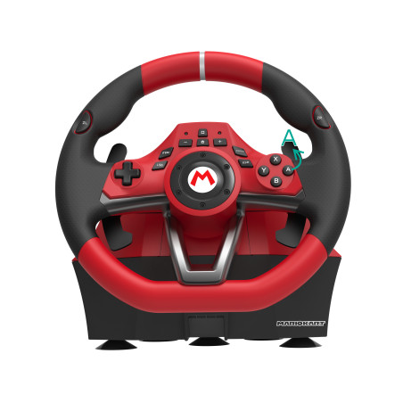Hori Mario Kart Racing Wheel Pro Deluxe Nero, Rosso USB Sterzo + Pedali Analogico Nintendo Switch