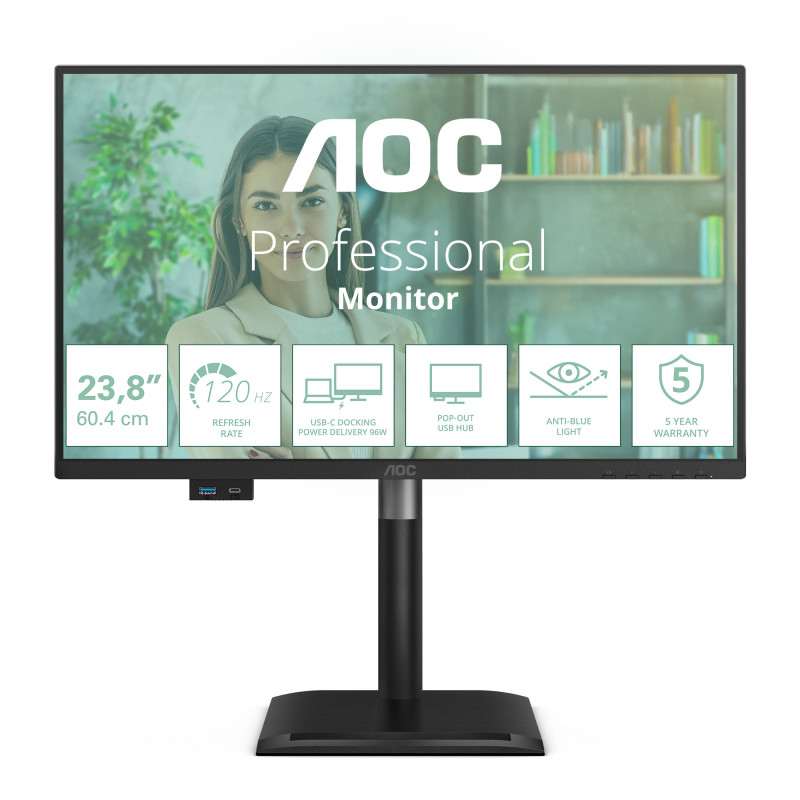 AOC 24P4CV Monitor PC 60,5 cm (23.8") 1920 x 1080 Pixel Full HD LED Nero