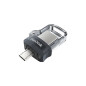 SanDisk Ultra Dual m3.0 unità flash USB 32 GB USB Type-A / Micro-USB 3.2 Gen 1 (3.1 Gen 1) Nero, Argento, Trasparente