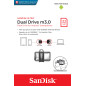 SanDisk Ultra Dual m3.0 unità flash USB 32 GB USB Type-A / Micro-USB 3.2 Gen 1 (3.1 Gen 1) Nero, Argento, Trasparente