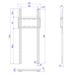 ITB OM06156 Supporto TV a parete 2,18 m (86") Nero