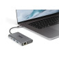 Hamlet HDKC-PD400V replicatore di porte e docking station per laptop Cablato USB 3.2 Gen 1 (3.1 Gen 1) Type-C Grigio