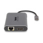 Hamlet HDKC-PD400H replicatore di porte e docking station per laptop Cablato USB 3.2 Gen 1 (3.1 Gen 1) Type-C Grigio