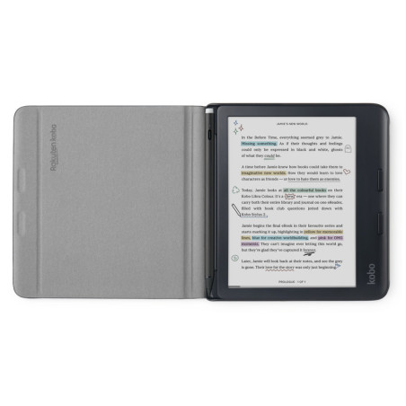 Rakuten Kobo Notebook SleepCover custodia per e-book reader 17,8 cm (7") Custodia a libro con alloggio per Stylus 2 Nera