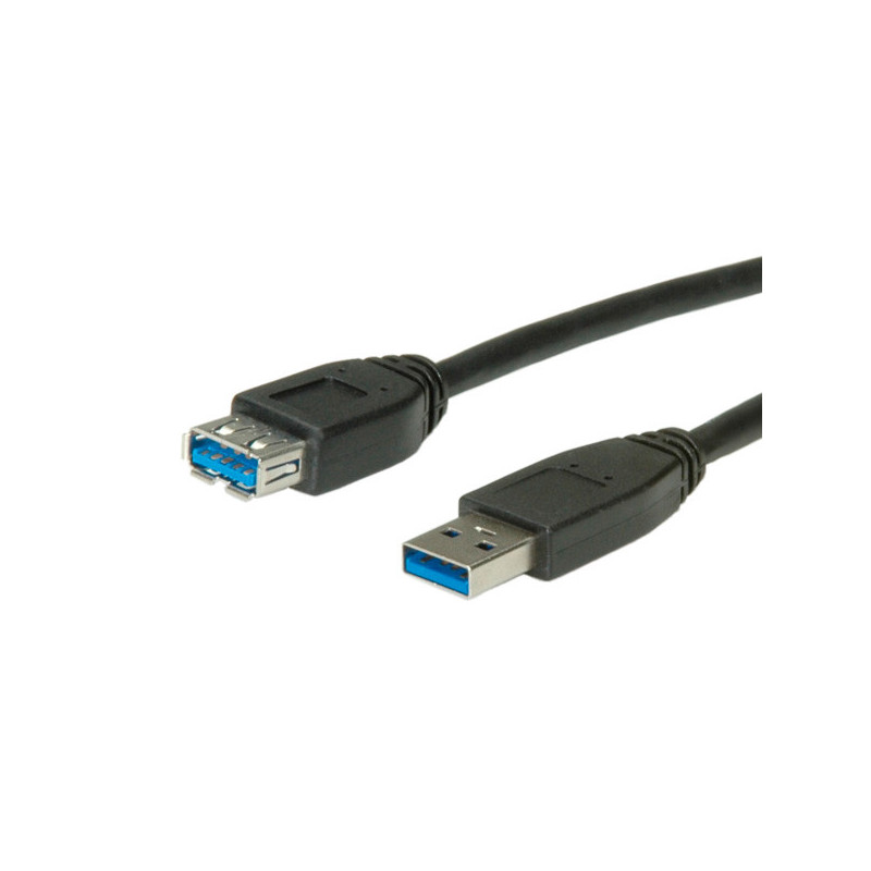 ROLINE 11.02.8978 cavo USB USB 3.2 Gen 1 (3.1 Gen 1) 1,8 m USB A Nero
