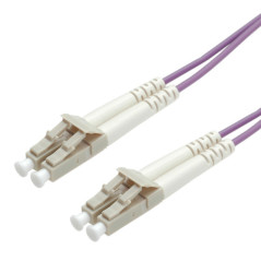 ROLINE FO Jumper Cable 50 125µm OM4, LC LC, Low-Loss-Connector 2m cavo InfiniBand e in fibra ottica Viola