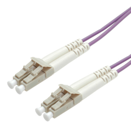 ROLINE FO Jumper Cable 50 125µm OM4, LC LC, Low-Loss-Connector 2m cavo InfiniBand e in fibra ottica Viola