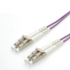 ROLINE FO Jumper Cable 50/125µm OM4, LC/LC, Low-Loss-Connector 2m cavo InfiniBand e in fibra ottica Viola