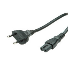 VALUE 19.99.2094 cavo di alimentazione Nero 5 m CEE7/16 Accoppiatore C7