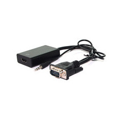 VALUE 12.99.3117 cavo e adattatore video 0,15 m HDMI tipo A (Standard) VGA (D-Sub) + 3.5mm Nero