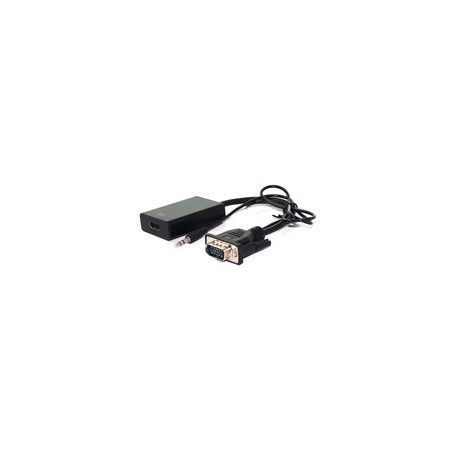VALUE 12.99.3117 cavo e adattatore video 0,15 m HDMI tipo A (Standard) VGA (D-Sub) + 3.5mm Nero