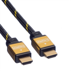 ROLINE 11.04.5503 cavo HDMI 3 m HDMI tipo A (Standard) Nero, Oro