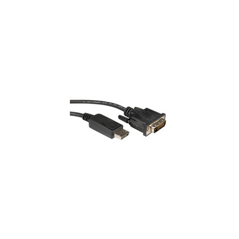 ROLINE 11.04.5610 cavo e adattatore video 2 m DVI-D DisplayPort Nero